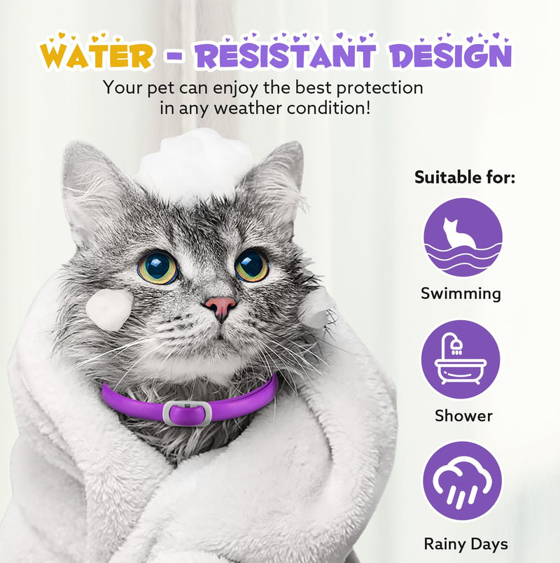 Abodiuss Calming Collar for Cats 4 Pieces, Adjustable Design Pheromone Embedded Calming Collar for Anxiety, Sentry Calming Collar Durable 120 Days, 18.9 Inch Collar (Cat) - BeesActive Australia