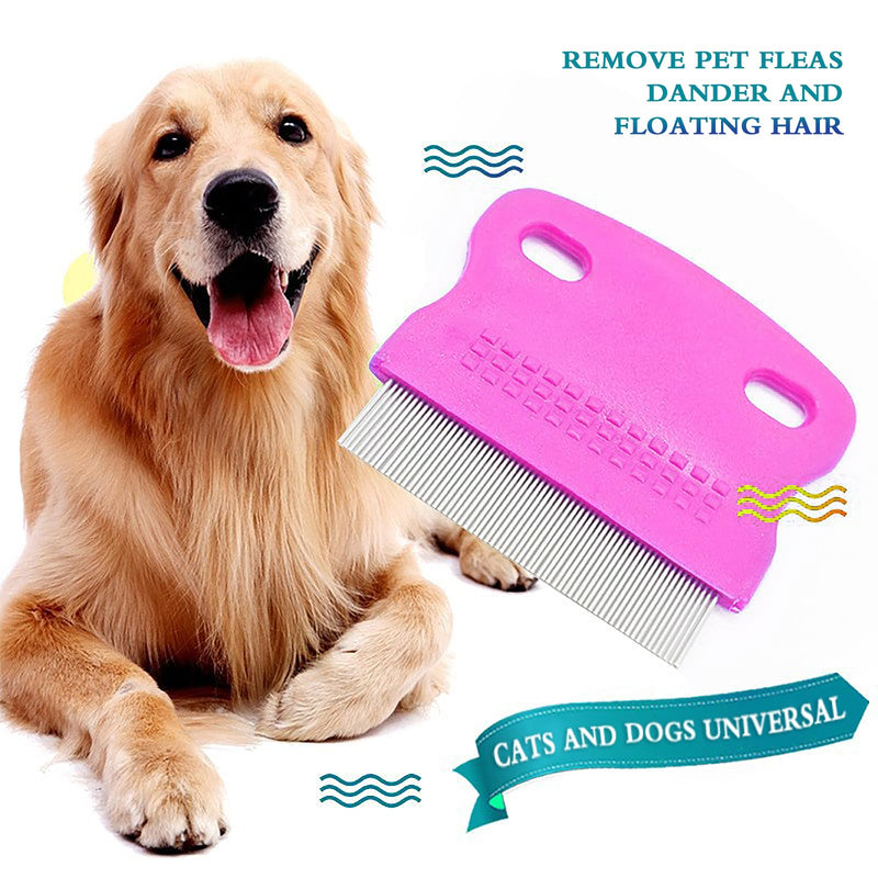 4 Pieces Dog Eye Combs Tear Stain Remover Combs Pet Grooming Comb,Flea Comb For Dogs And Cats Lice Comb,Used To Remove Knots Crust Mucus Floating Hair Tangle Dandruff And Fleas Lice Hair Stain rose red - BeesActive Australia