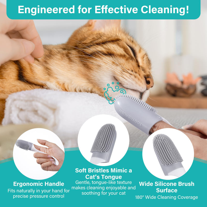 Cat Chin Acne Cleaner - No-Rinse Blackhead & Pimple Solution with Applicator Brush, Mild Formula for Feline, Safe for Sensitive Skin (2 fl. oz) - PawsPlanet Australia