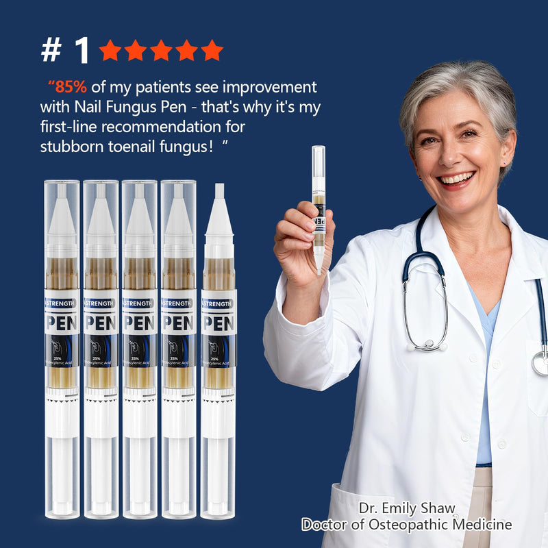 iKeener Toe Nail Fungus Treatment- Extra Strength Toenail Fungus Treatment Pens for Athletes Foot, Tea Tree Oil + 25% Undecylenic Acid for Toenails and Fingernails, Home Use 0.5 Fl Oz (Pack of 5) - BeesActive Australia