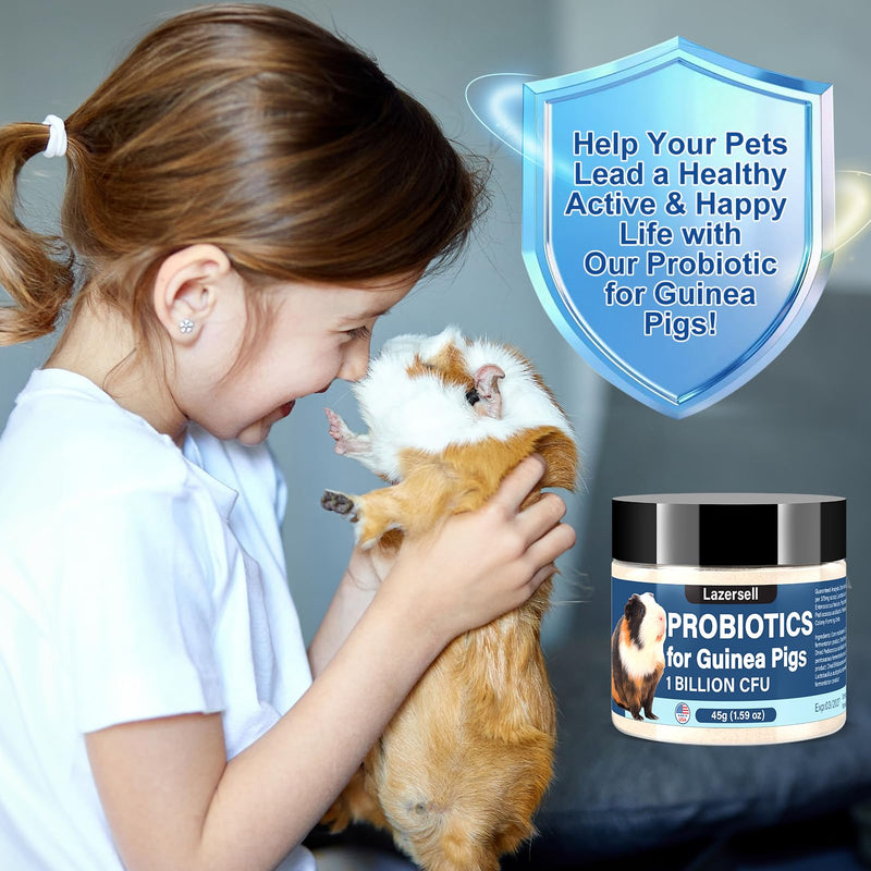 Probiotic for Guinea Pigs Digestive Health Support with Natural Prebiotics - Guinea Pigs Probiotics Safe Daily Supplement for All Guinea Pig Sizes All-Natural Dietary Digestive System Formula(1.59 OZ) - BeesActive Australia