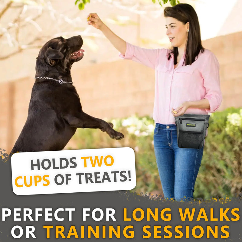 Dog Treat Pouch Magnetic Closure, Multi-Compartment Treat Pouches For Pet Training Built-in Poop Bag Dispenser for Kibble, Toys & Phone, Ideal Dog Treat Bag for Training & Walking - BeesActive Australia
