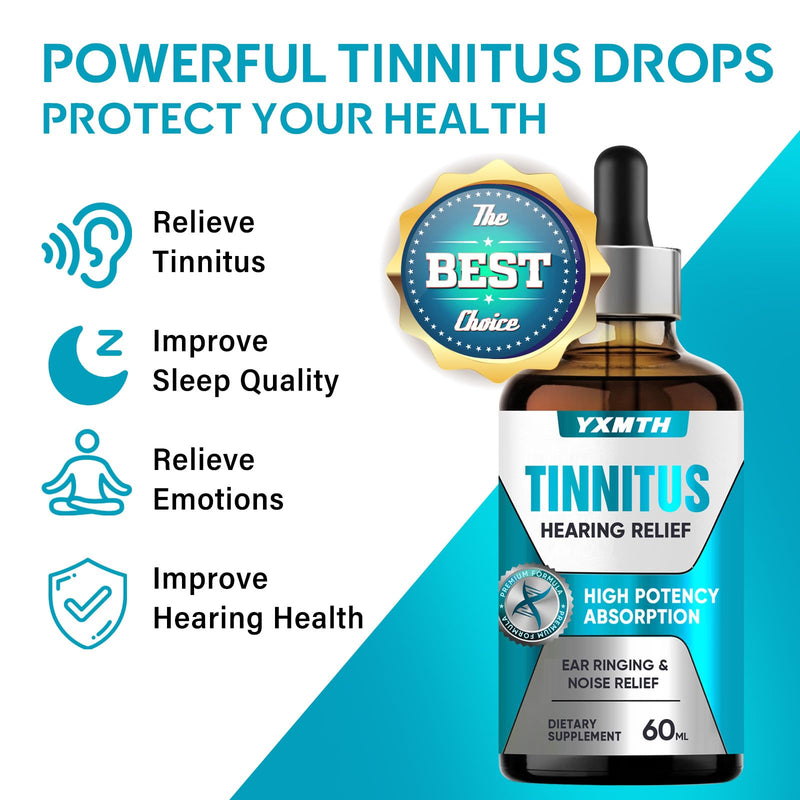 Tinnitus Relief for Ringing Ears - Fast-Acting Natural Ear Support Drops with Herbal Blend - Soothe Ear Noise & Promote Quiet, Calm Hearing for Men & Women, 2 fl oz 2 Fl Oz (Pack of 1) - BeesActive Australia