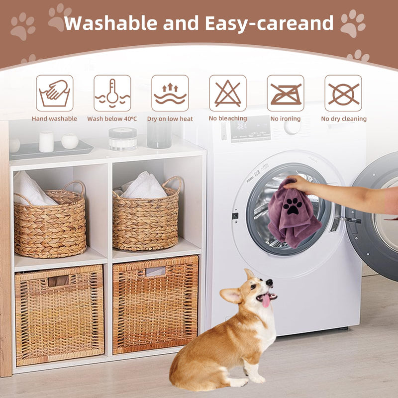 Sophisticate Dog Towel, Pack of 2 Extra Absorbent Dog Towels for Dogs and Cats, Microfiber Towels for Dogs and Cats, 100 x 50 cm Extra Absorbent Dog Towel for Cats, Cuddly Soft - BeesActive Australia
