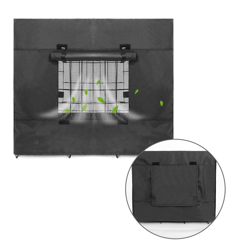 Durable Dog crate cover Double Door for large pet Kennel Covers Universal Fit for 24 30 36 42 48 inches Wire Dog Crate (24 Inch (24" L x 18" W x 20" H))-Black 22.0"L x 16.0"W x 18.0"H - BeesActive Australia