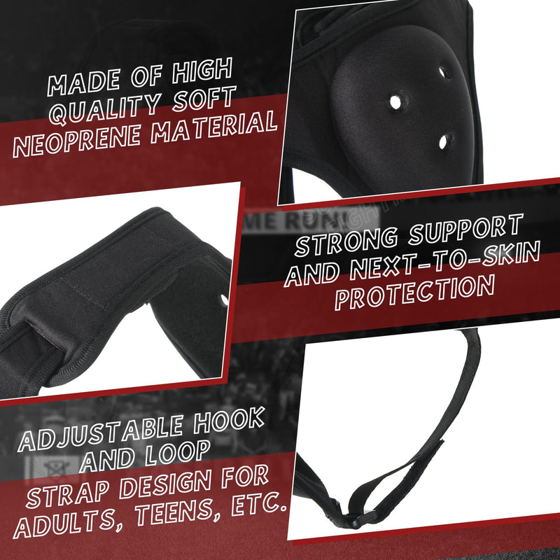 Jerify 2 Pcs Wrestling Headgear for Kids Youth Soft Grappling Headgear Wrestling Adjustable Ear Guard Protective(Black) Black