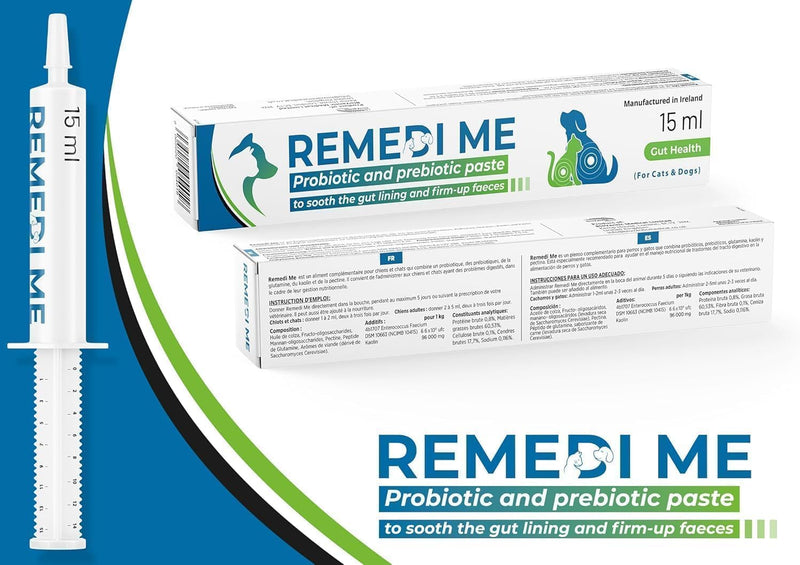 Probiotic & Prebiotic Paste to Sooth the Gut Lining and Firm-up Faeces - For Dogs & Cats | 30ML