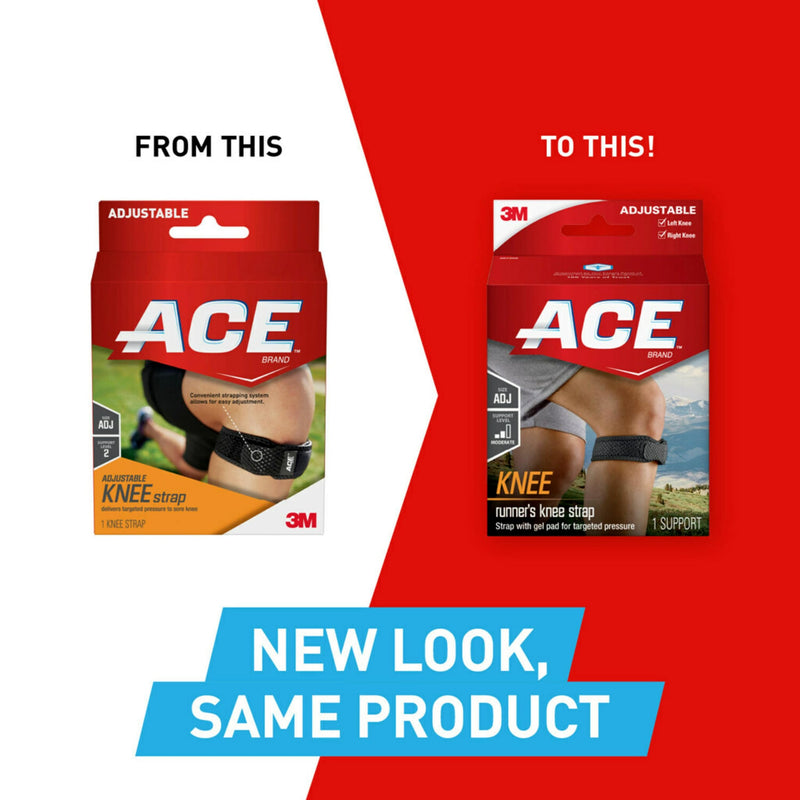 ACE Brand Knee Strap, Adjustable, Black, 1/Pack 1 Count (Pack of 1) - BeesActive Australia