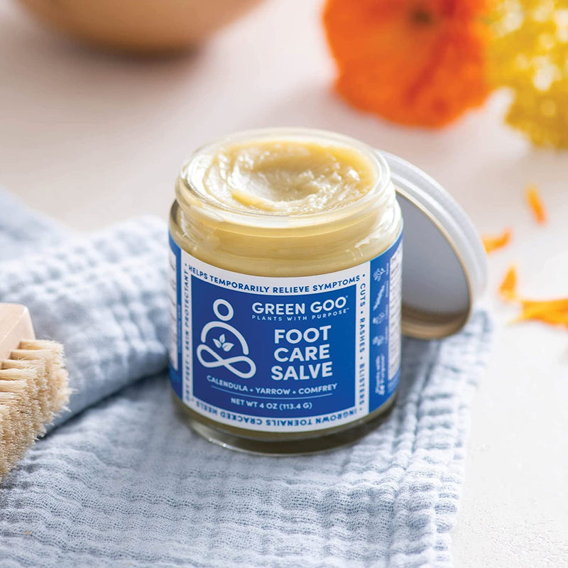 Green Goo Foot Care Salve, Reduces Irritation & Provides Pain Relief to Heal & Soothe Your Feet, Great for Hikers, Climbers, Parents & Teachers, 4 Ounce (Pack of 1), 92289 4 Ounce (Pack of 1)