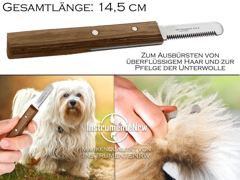 Trimming knife for dogs, cats, 2-sided, fine, medium for right-handed people, dog fur, undercoat, fur knife, dog scissors, stainless steel knife, comb, brand quality for long hair and short hair - BeesActive Australia