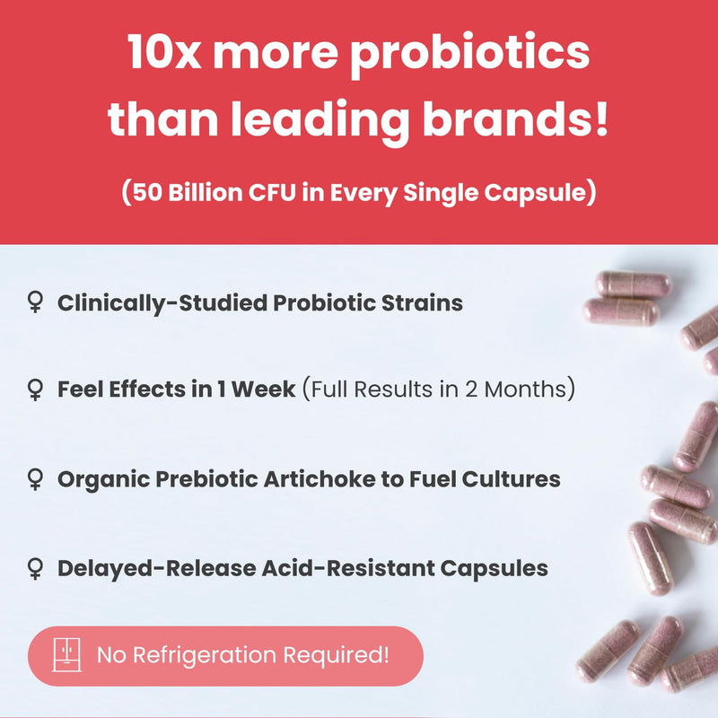 Mother's Promise Vaginal Probiotics, 50 Billion CFU, 30 Vegan Capsules