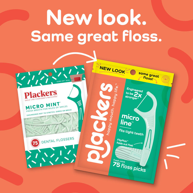 Plackers Micro Mint Dental Flossers, Fold-Out Toothpick, Super Tuffloss, Easy Storage with Sure-Zip Seal, Fresh Mint Flavor, 150 Count (Pack of 4) 150 Count (Pack of 4) Floss Picks - BeesActive Australia