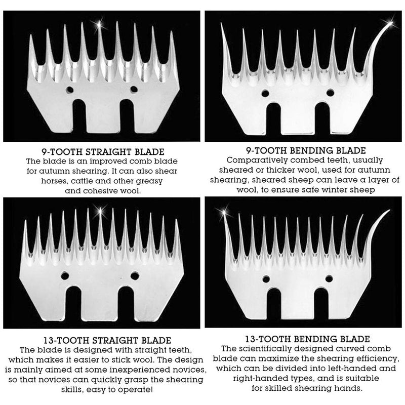 Sheep Shearing Knife, High Strength Stainless Steel Shearing Knife with Swivel Blade, Goat Shearing Knife, Replacement for Shearing Blade (13 Tooth Curved Blade (+ Swing Blade)) 13 Tooth Curved Blade (+ Swing Blade) - BeesActive Australia