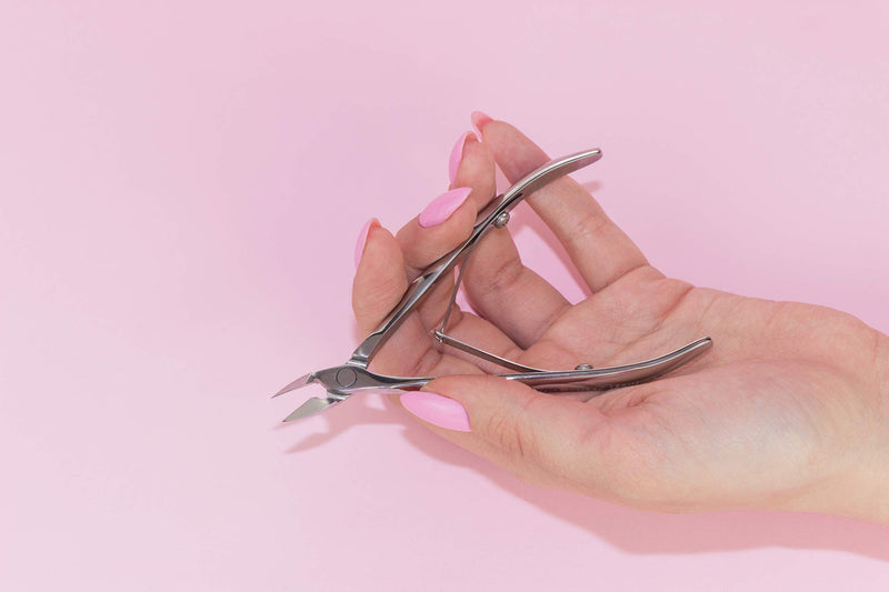 Staleks EXPERT 21 Cuticle Nippers 10 mm – Elongated Handles with Grooved Grip – Inclined Narrow Blades for Precise Work