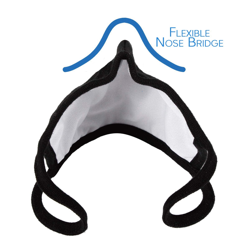 WITHMOONS Cloth Face Mask Washable Reusable 3-Ply Mouth Shield with Nose Wire 3PACK EU0304 Black 1 Count (Pack of 3)