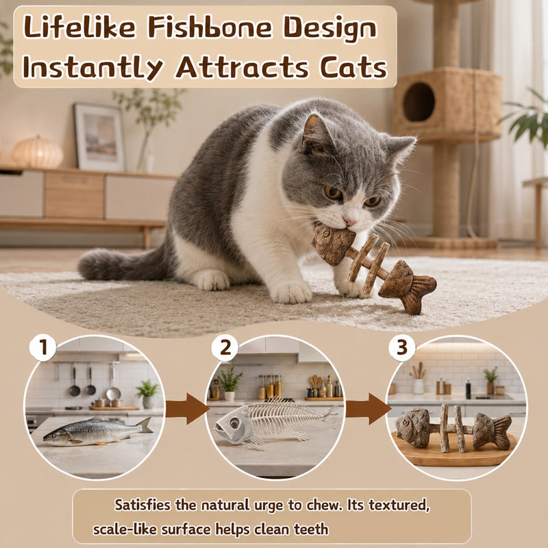 JBLJDWD 4Pcs Silvervine Chew Sticks for Cats, 4-Piece Cat Chewing Sticks with Catnip and Silvervine, Dental Health Support for Feline Companions, Long-Lasting Chew with Natural Ingredients