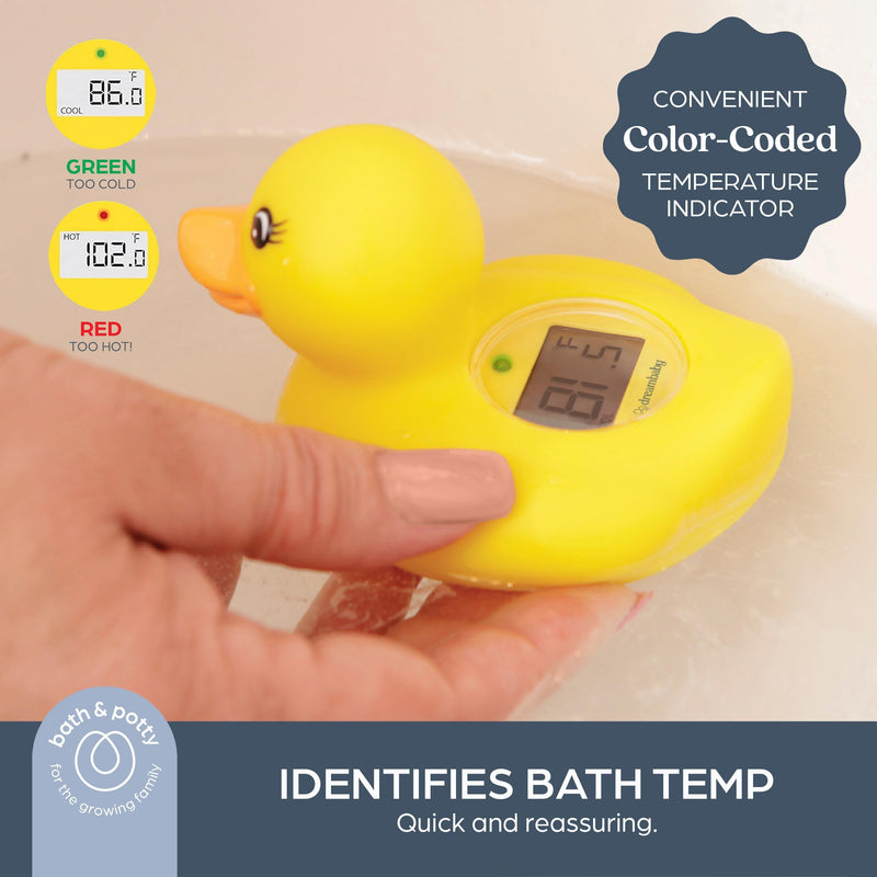 Dreambaby Duck Baby Bath Thermometer – Instant Results, Digital Water & Room Temp Reader – Fun Floating Toy for Newborns 1 Count (Pack of 1)