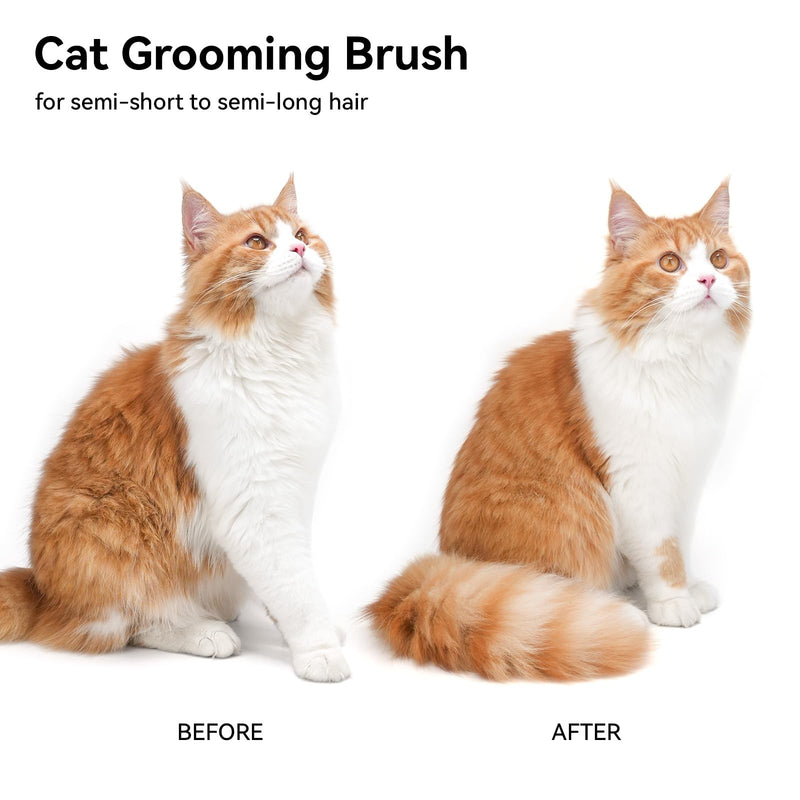 aumuca Cat Brush for Shedding, Cat Brushes for Indoor Cats, Cat Brush for Long or Short Haired Cats, Cat Hair Brush Cat Grooming Deshedding Brush for Dog Kitten Rabbit Massage Removes Loose Fur, White - BeesActive Australia