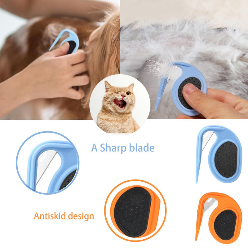 2Pcs Knotting Comb for Cats, Pet Knotting Comb Knotting Comb for Dog Pet Hair Removal Tool Cat Dog Grooming Comb Knot Remover Cat Knotting Comb, Pet Knotting Comb for Medium to Long Hairs - BeesActive Australia
