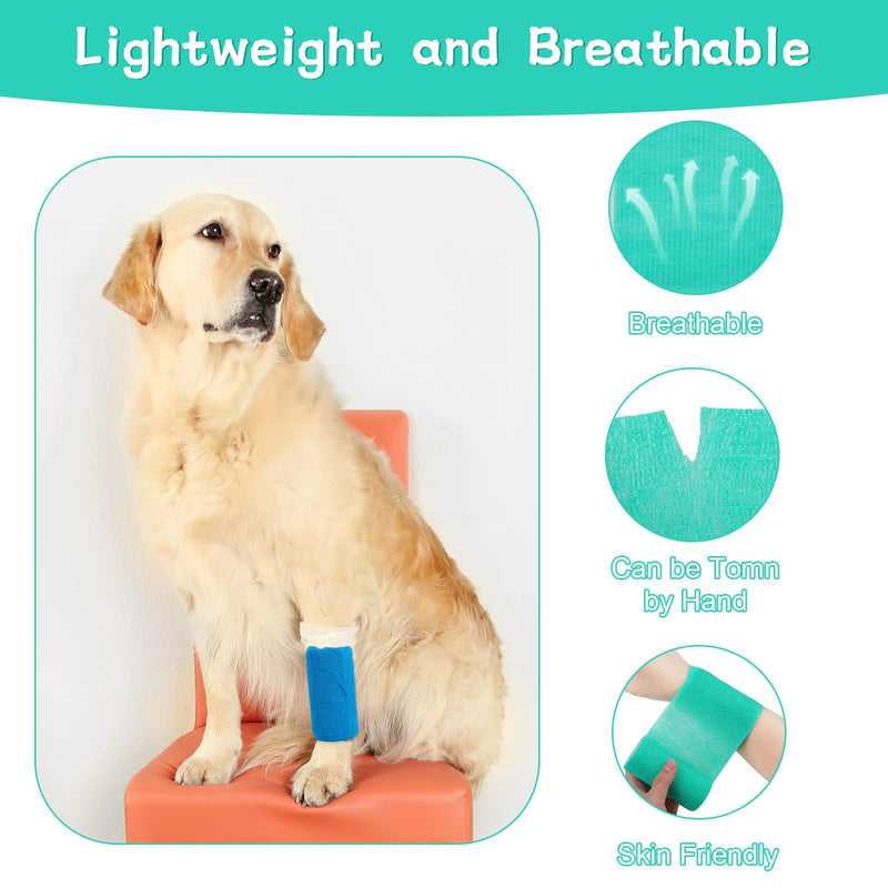JOLIGAEA 12 Rolls Self-Adhesive Bandage 10cm x 4.5m Adhesive Bandage Self-Adhesive Bandage for Dog Wrist Ankle Elastic Bandage Self-Adhesive Bandage Cohesive Bandage for First Aid - BeesActive Australia