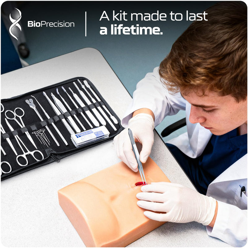 Advanced Dissection Kits - 46 or 33 Piece German Stainless Steel Instruments for College, Medical & Veterinary or Middle and High School Students - Complete Anatomy Lab Tools Surgical-Grade College/ University Kit