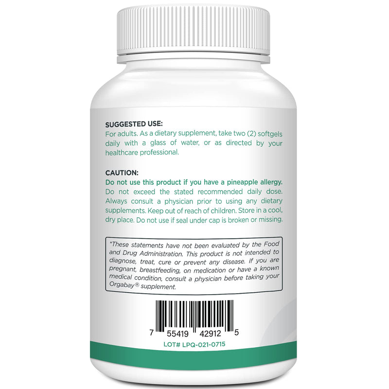 Orgabay Liposomal Quercetin Phytosome 1600 mg,Bromelain 200mg,Zinc 30mg,Vitamin C Turmeric 40 mg,Highest Absorption,Quercetin Complex, 60 Softgels 60 Count (Pack of 1)