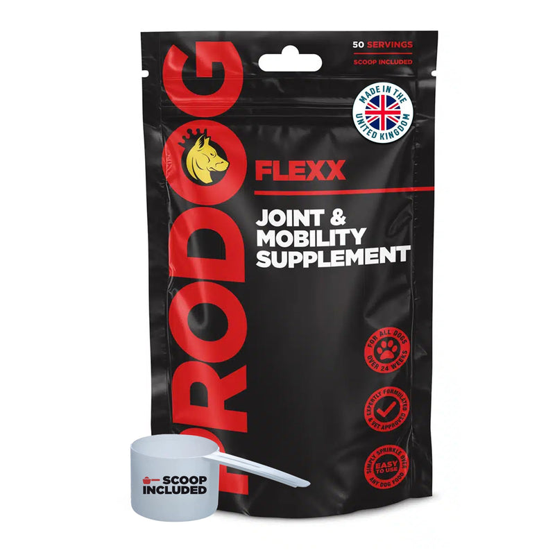 ProDog Flexx Joint & Mobility Powder for Dogs - 11 Active Ingredients | Glucosamine MSM Green Lipped Mussel | Senior, Adult & Working Breeds | 120g, 30 Servings Small - 120g