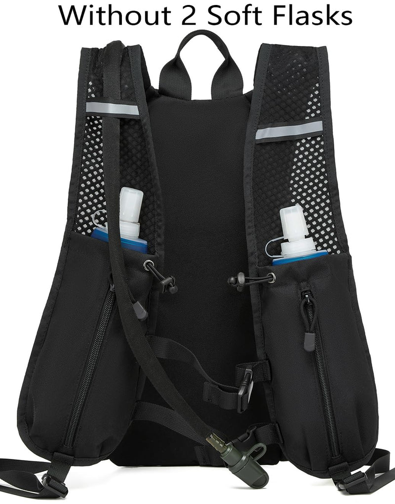 ATBP Insulated Hydration Pack Hiking Water Backpack Running Vest with 3L TPU Bladder Bag for Marathon Cycling Men Black T