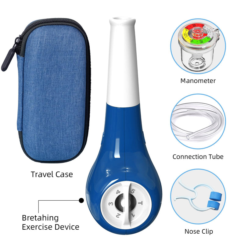 Breathing Exercise Device for Lungs | Incentive Spirometer Lung Trainer for Better Breath | Lung Exerciser Device & Breathing Trainer Natural Therapy - BeesActive Australia