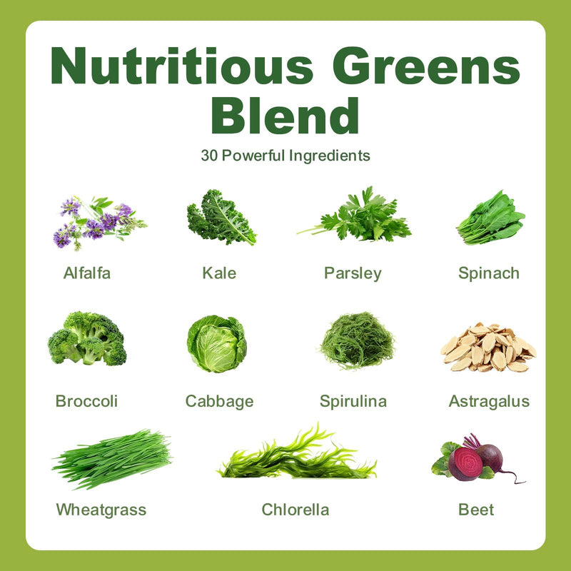 Sugar Free Greens Daily Gummies, Superfood Fruits Veggies Blend with Spirulina, Chlorella, Prebiotics & Fiber, Adaptogens Multivitamin Supplement for Women Men Digestive Health, Non-GMO, 120 Count 120 Count (Pack of 1)