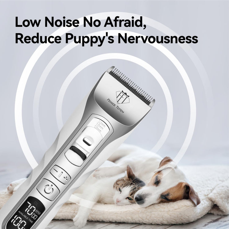 P200 Dog Grooming Clippers, LCD Display, Adjustable 5 Speeds Low Noise - BeesActive Australia