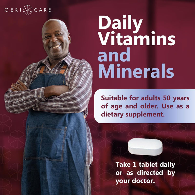 GeriCare Senior Tab 50+ Multivitamin and Minerals Tablets - Immune Support - Age-Defying Nutrition, 100 Count (Pack of 1) 100 Count (Pack of 1)