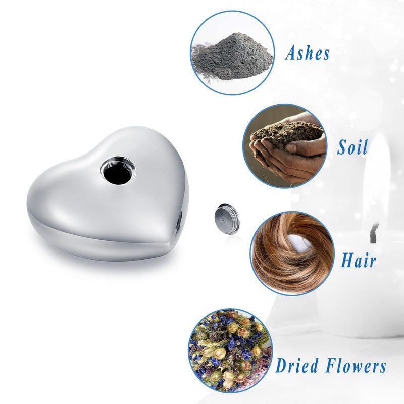 AIWENXI Pet Urn Memorial Container Jar Pot Urn Memorials Keepsake Pet Dog Cat Urn Mini Urn Memorial Urn for Cremation Ashes (Bird Silver) Bird Silver - BeesActive Australia