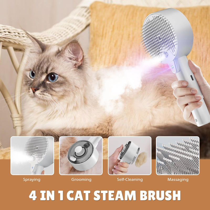 Cat Steam Brush for Shedding Spritz Defur Comb for Cats Cloud Care Cat Brush for Indoor Cats Shedding Steam Cat Brush for Long Short Hair Cats Dogs 2024 New Spray Pet Grooming Brush for Massage Clean - BeesActive Australia