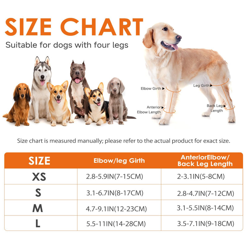 Jorme Dog Knee Brace for Torn ACL, Dog Leg Brace for Post-Surgery Recovery, Arthritis & Luxating Patella,Side Stabilizers, Breathable Neoprene, Adjustable Velcro & Belly Band,Front/Rear Legs (M) M