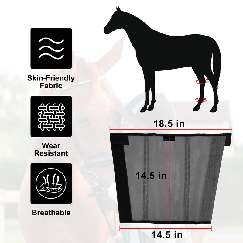 Horse Fly Boots, Adjustable Fly Boots for Horses Set of 4, Comfortable Horse Leggings, Breathable Plastic Mesh Material, Horse Supplies for Reduces Stress & Leg Fatigue (Dark Gray) Dark Gray - BeesActive Australia