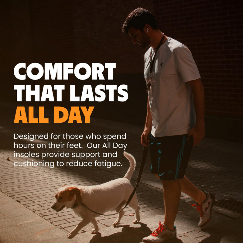 MOVE All Day Comfort Insole - Extra Plush Foam Insole for Stress Reduction on Feet, Knees, Back, Shock Absorbing, Walking, Foot Cushion, Comfort, Arch Support, and Work Boots (M9-9.5/W10.5-11) Men 9-9.5/Women 10.5-11