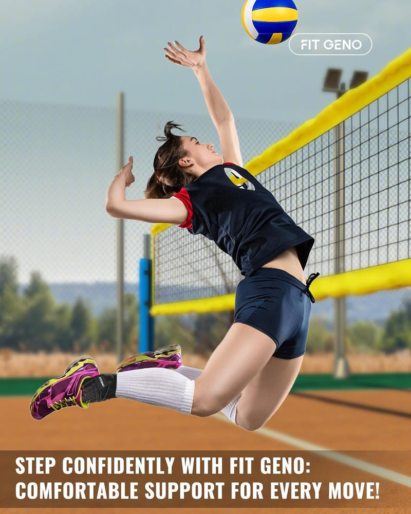Fit Geno Ankle Brace for Sprained Ankles - Adjustable Breathable Support with Quick-Release Straps for Pain Relief and Swelling Reduction for Men and Women (Left M/L, Ankle size 9''-9.8'') Left - BeesActive Australia