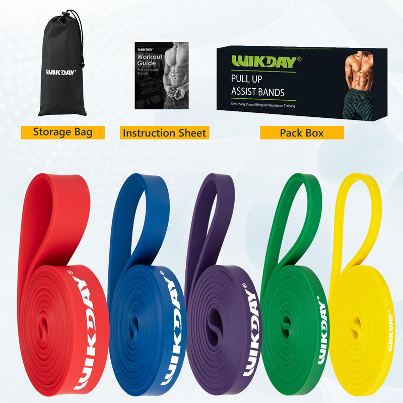 Resistance Bands for Working Out, Exercise Bands, Workout Bands, Pull Up Assistance Bands for Body Stretching Training Physical Therapy Muscle Training for Men & Women 01 Multicolour 8-100 lbs