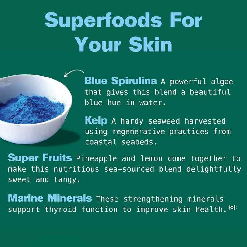 Kuli Kuli Marine Glow Organic Spirulina Superfood Powder Blend, 6 oz, 2 Pack 3 Ounce (Pack of 2)