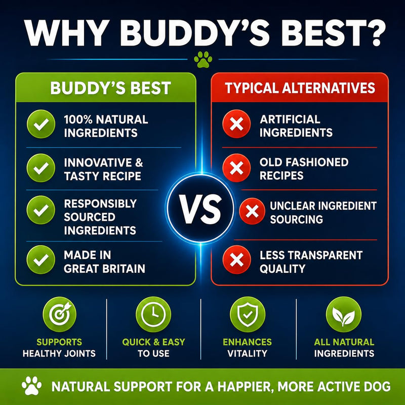 BUDDY'S BEST Complete Joint Care Bundle for Dogs | Supports Healthy Joints & Mobility | Natural Ingredients for Flexibility & Comfort | Easy-to-Use Liquid Formula | 50ml Each | Made in the UK