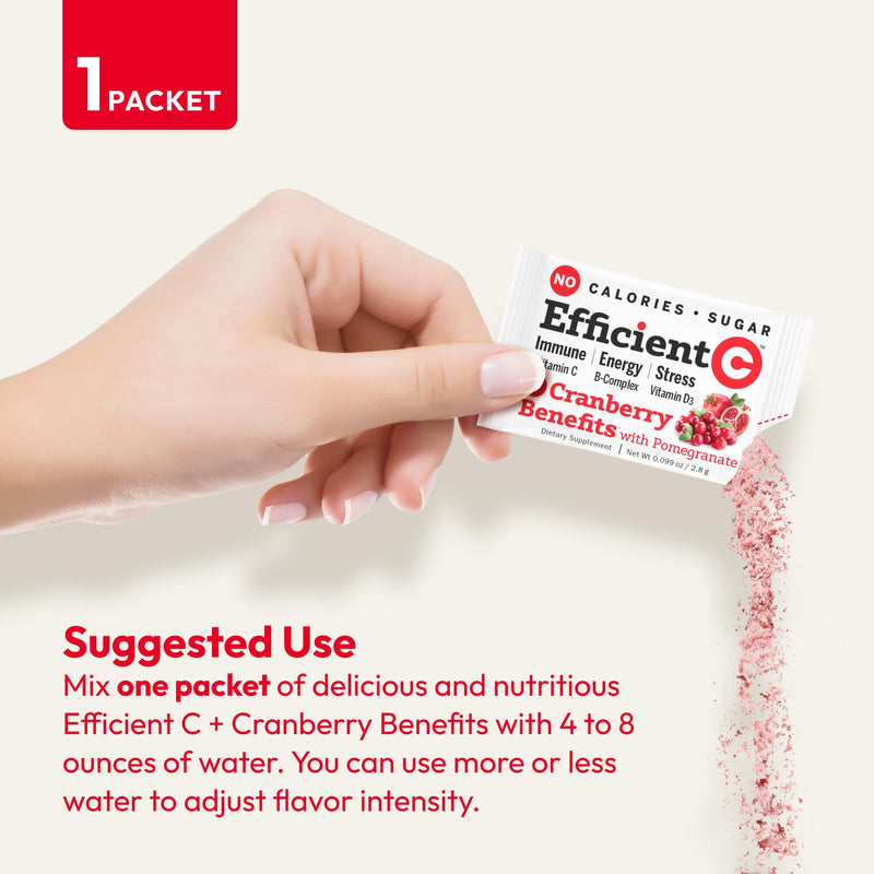 Andrew Lessman ProCaps Efficient C Mixed Berry 90 Drink Packets | 500 mg Non-Acidic Vitamin C plus Bilberry, Black Currant, Methylcobalamin B12 & Vitamin D3 for Immune, Energy & Eye Support. Cranberry Benefits w/ Pomegranate 0.07 Ounce (Pack of 90)