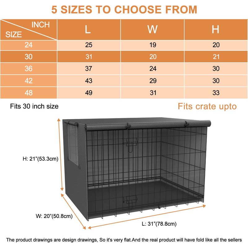 Dog Kennel Cover,Crate Covers for Dog Cages,Crate Cover 24 30 36 42 48-inch,Dog cage Cover,Waterproof Dog Crate Cover,Dog Kennel Cover,Dog Enclosure Covers,Dog Crate Covers Large and Small 30 Inch - BeesActive Australia