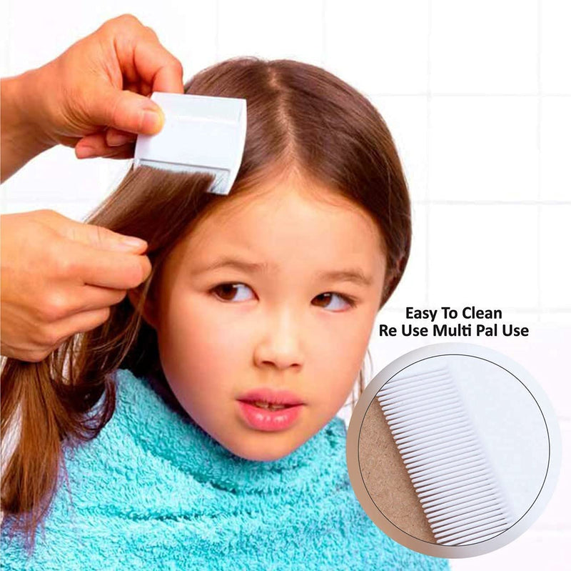 Fine-toothed head lice comb, 4 pieces flea comb for cats and dogs, durable double-sided nit combs, lice comb, nit comb, plastic for children, adults, pets - BeesActive Australia