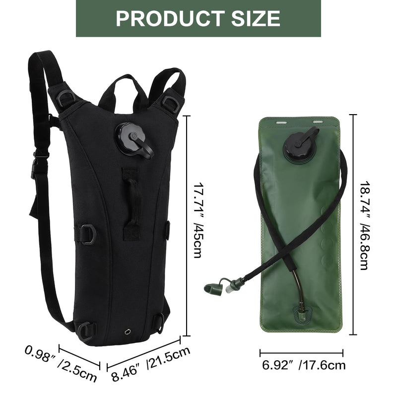 Hydration Backpack，Water Bag for Running，Hydration Vest，Equipped with 3L Hydration Bags,Suitable for Women and Running Backpacks for Men, Cycling.Mountaineering, and Marathon Races. black 18.11*8.46*0.98