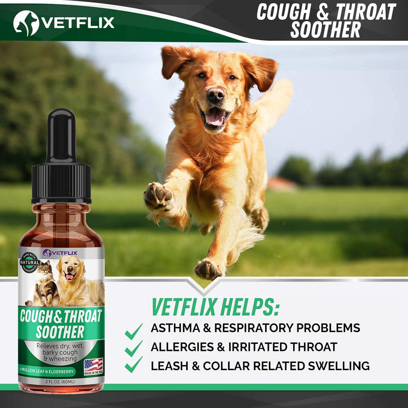 Cough Relief + 10 in 1 Pet Vitamins Bundle for Dogs, Cats, Puppies, and Kittens - Made in USA - Supports Respiratory, Immune, Joint, Skin, and Digestive Health - 2 Fl Oz Each