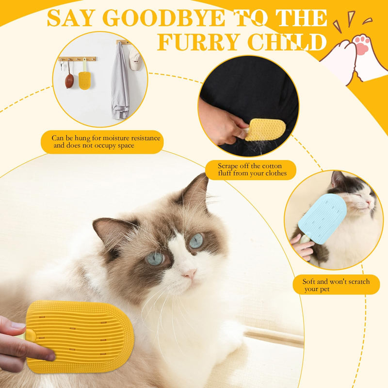 Cat Tongue Comb, Cat Tongue Brush, Cat Brushes For Indoor Cats, Cat Grooming Brush, Silicone Cat Brush Easily Removes Fur Reducing Hairballs（2pc And Spray Bottle） - BeesActive Australia