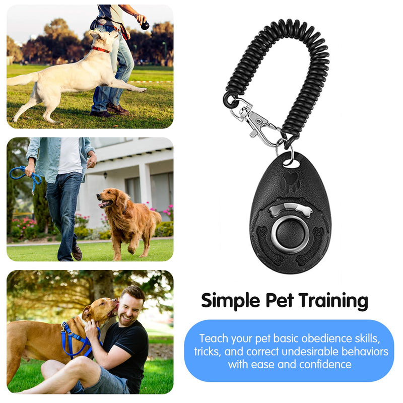 VIWIK 3 in 1 Dog Treat Pouch with Dog Waste Bag Dispenser & Training Clicker, Silicone Treat Bag with Waist Belt for Pet Training, Stronger Magnetic Closure Dog Training Treat Pouch for Walking Black - BeesActive Australia
