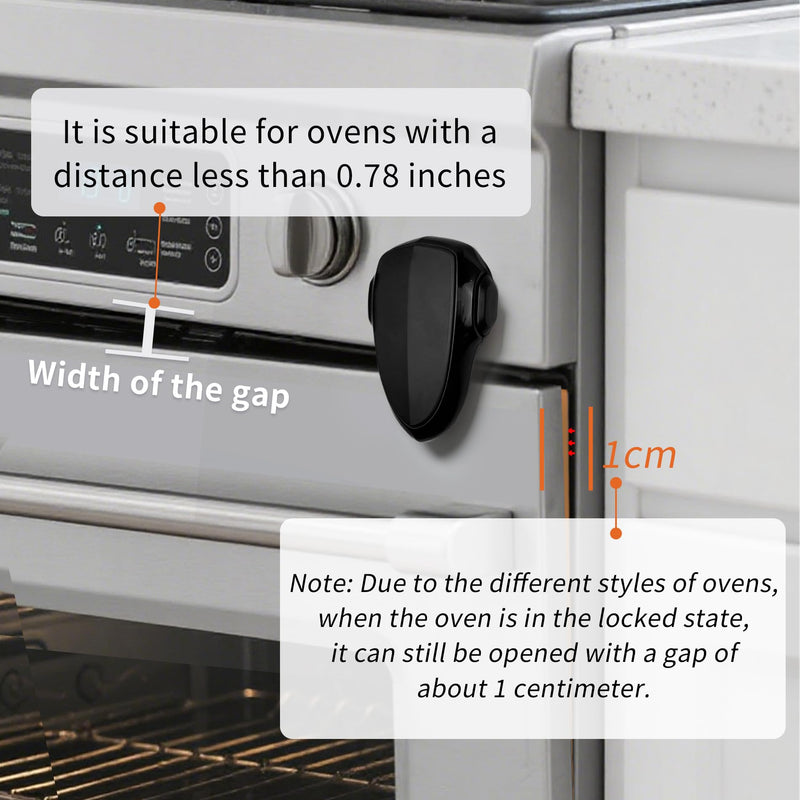 Child Proof Oven Lock Baby Safety Oven Door Lock for Toddlers no Tools Need or Drill Easy to Install (Black) Black