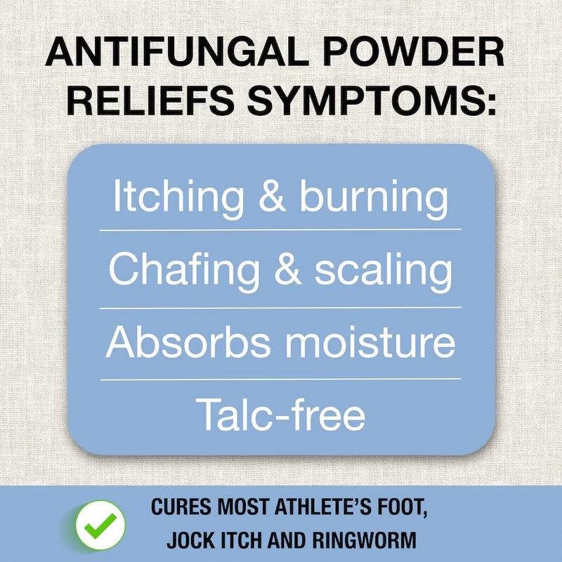 Puregen Labs Antifungal Powder with 2% Miconazole Nitrate for Common Fungal Infections Including Athlete’s Foot, Jock Itch and Ringworm, Talc Free, 3 oz (85g) - BeesActive Australia